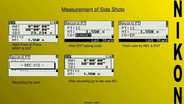 NIKON Total Station Training | DTM322 | Step by step description | смотреть онлайн