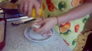 Кальмар, запечённый с овощами