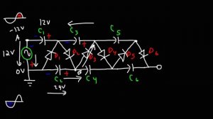 Voltage Multiplier Circuit Using Diodes and Capacitors