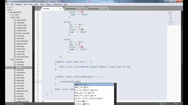 PHP Tutorials Codeigniter in Hindi part 30 Project Shopping Cart 2 смотреть онлайн