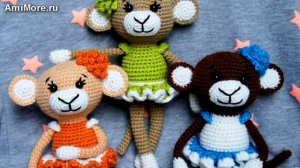 Амигуруми: схема Обезьянки. Игрушки вязаные крючком - Free crochet patterns.