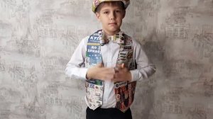 Костюм из подручных материалов!  Шляпа из газеты своими руками.