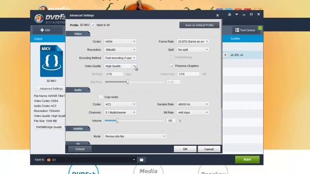 Convert DVD to 3D MKV with DVDFab смотреть онлайн