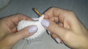 М.К. БОЛЬШАЯ ПАНДА ,игрушка связанная крючком из плюшевой пряжи, демонстрация вязания