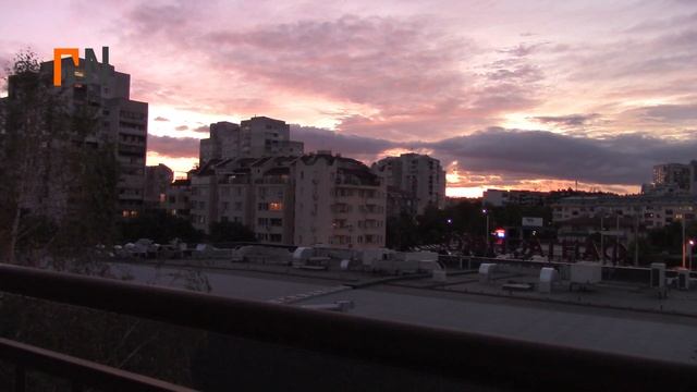 Восход солнца в Софии (Болгария) - 9 октября 2023 года