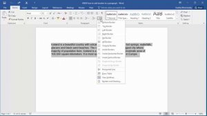 How to add borders to a paragraph in Word 2016