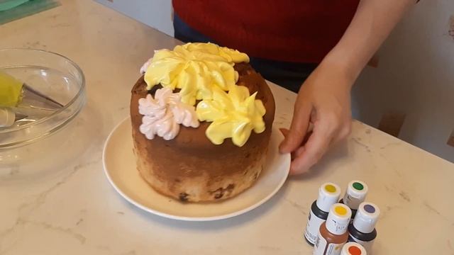 Печём кулич (весенний кекс). Часть 2. Делаем заварной крем и декорируем.