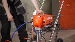 Этапы начала работы и процесс покраски с окрасочным аппаратом ASPRO-5000®.