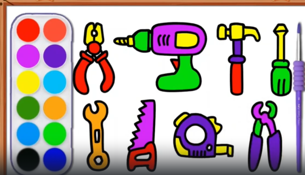 Рисуем Инструменты с детьми смотреть онлайн