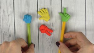 Набор фигурных ластиков "Жесты"