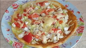 Быстрая пицца на сковороде