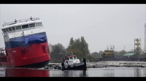 Спуск судна «Набиль» на воду