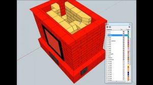 Кладка каминопечи со стеклянной дверцей.( 20 т.р.)