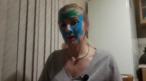 Тейпирование лица.Лифтинг.Разглаживание носогубки и лба.