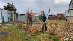 Монтаж забора из сетки рабица