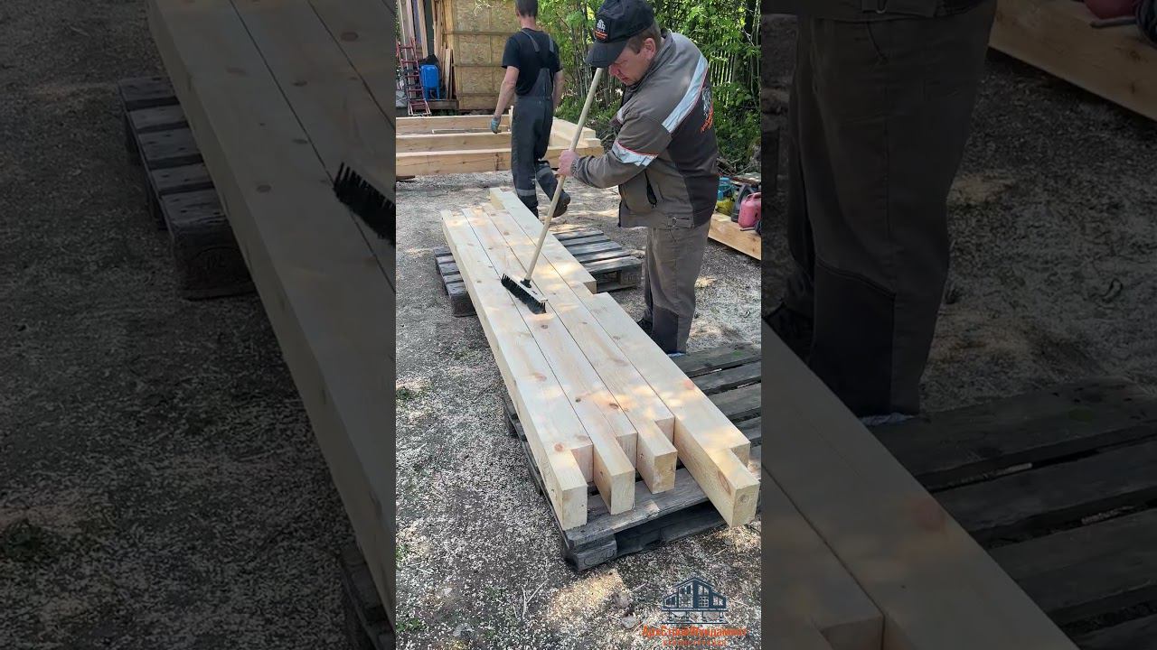 СТАВИМ БАНЮ С ЗЕМЛИ НА СВАИ #shorts #стройка #подъем#ремонт смотреть онлайн