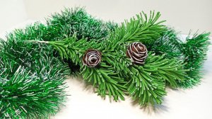DIY Веточка елки из фоамирана своими руками. Новогоднее украшение.