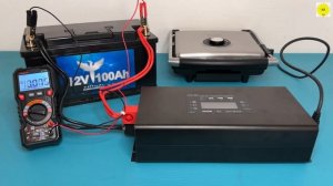 12v inverter 2000w test with maximum continuous discharging current 100ah battery