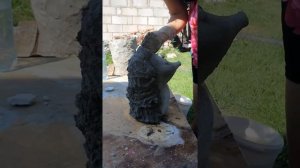 ЁЖИК ИЗ ЦЕМЕНТА своими руками! Простой и понятный мастер-класс.