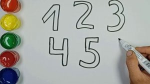 Drawing Number 123 for children _Рисование число для детей