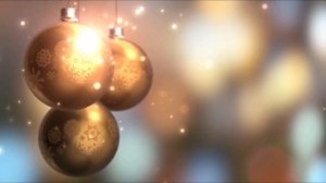 Новогодние золотые шары Видео футаж
