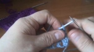 Ромбы ажурные и платочной вязки