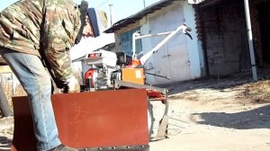 Универсальная рама для мотоблока Brait-58 в действии