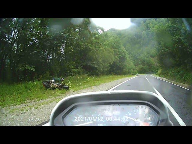 Падение BMW R1200GS Adventure в Нижнем Архызе смотреть онлайн