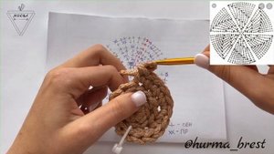 Идеальный круг. Схема. Вяжем круг с нуля. Круг крючком