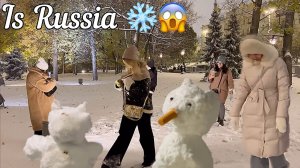 ПЕРВЫЙ СНЕГ В МОСКВЕ ❄️ Зима в октябре ? Прекрасная заснеженная российская столица сегодня вечером