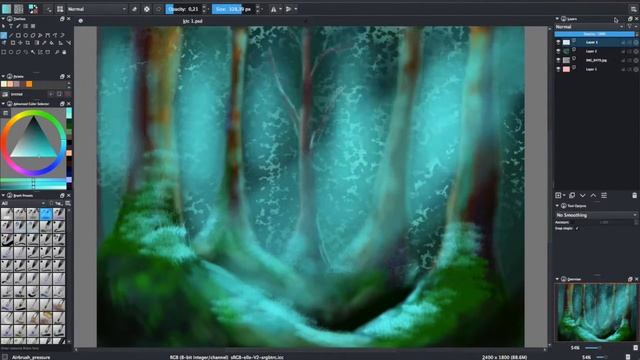 Первые попытки в фоны. Магический лес | Magic forest | Speedpaint смотреть онлайн