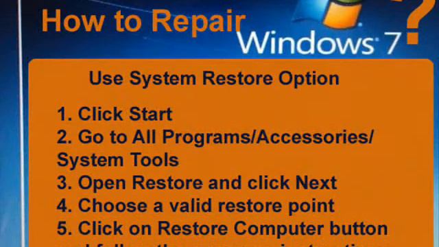 Learn How to Repair Windows 7
