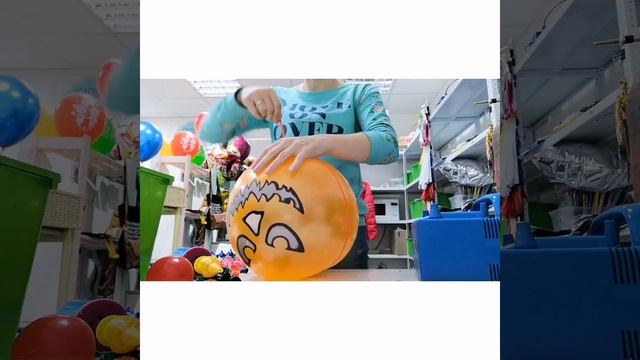 Тыква из воздушных шаров Pumpkin of balloons смотреть онлайн
