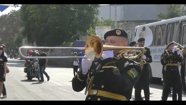 День города в Днепре. Военный духовой оркестр из Новомосковска. Днипро 14.9.2019. смотреть онлайн