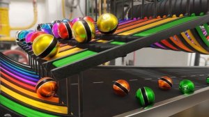 Huge Marble Relay Race  #marblerun #animation #marblerace #blender #marbles