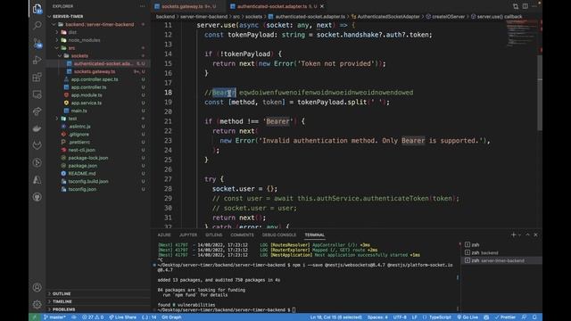 Server-side timer using WebSockets(Socket.IO), NestJS and Flutter - Backend (Part 2/3) - 2022