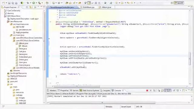 Java Spring - MVC Music Store -15-Data Access - StoreManager - Edit.m4v смотреть онлайн