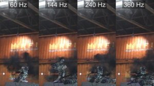 [Slow motion] 360 Hz vs 240 Hz vs 144 Hz vs 60 Hz - ASUS ROG Swift 360 Hz PG259QNR - Cod BOCW