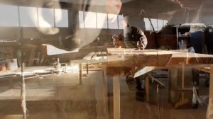 Самая большая рама для зеркала из слэбов карагача