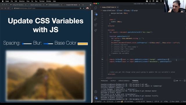 Day 3 Javascript 30 (CSS Variables)