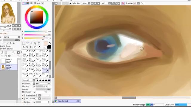 Speedpaint (Paint Tool Sai) Портрет смотреть онлайн