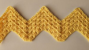 Узор Зигзаг крючком. Вязание крючком / Zigzag crochet pattern