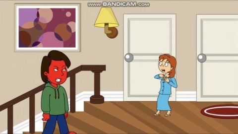 Caillou gives Rosie a Caillou Error