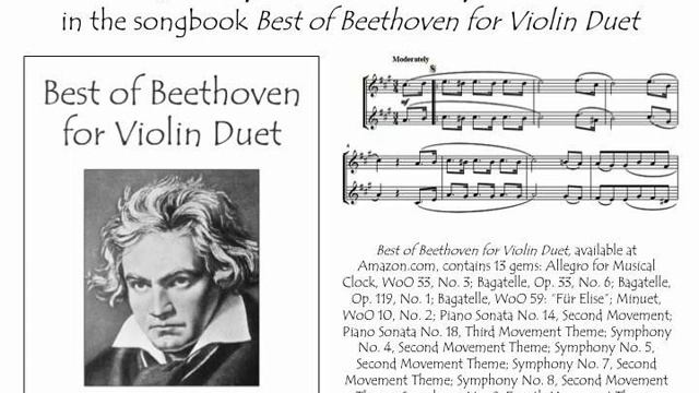 Beethovens Minuet WoO 10 No. 2 for violin duet