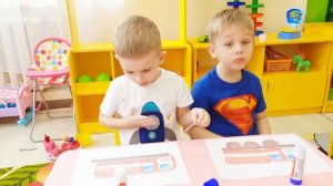 Павловский тракт (средняя группа). Аппликация "пожарная машина"