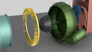 Нагнетатель и воздухоохладитель| тепловоза 2ТЭ10М| обзор модели| в Blender| Дизель 10Д100| часть VI
