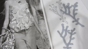 Морской коралл для топа от Валентино в ирландском кружеве. Вяжем вместе красивый топ.