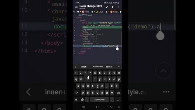 click to button text color change  javascript  code