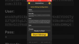 Майнинг на телефоне (iphone 5s ios11) / mining (iphone 5s ios11)