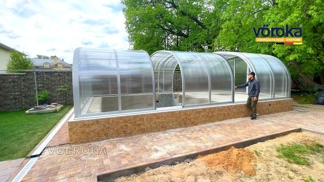 Павильон для бассейна модель Prestige остекление сотовый поликарбонат